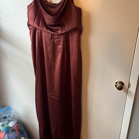 Baltic Born Sydney Satin Dress Cinnamon - Picture 2 of 5